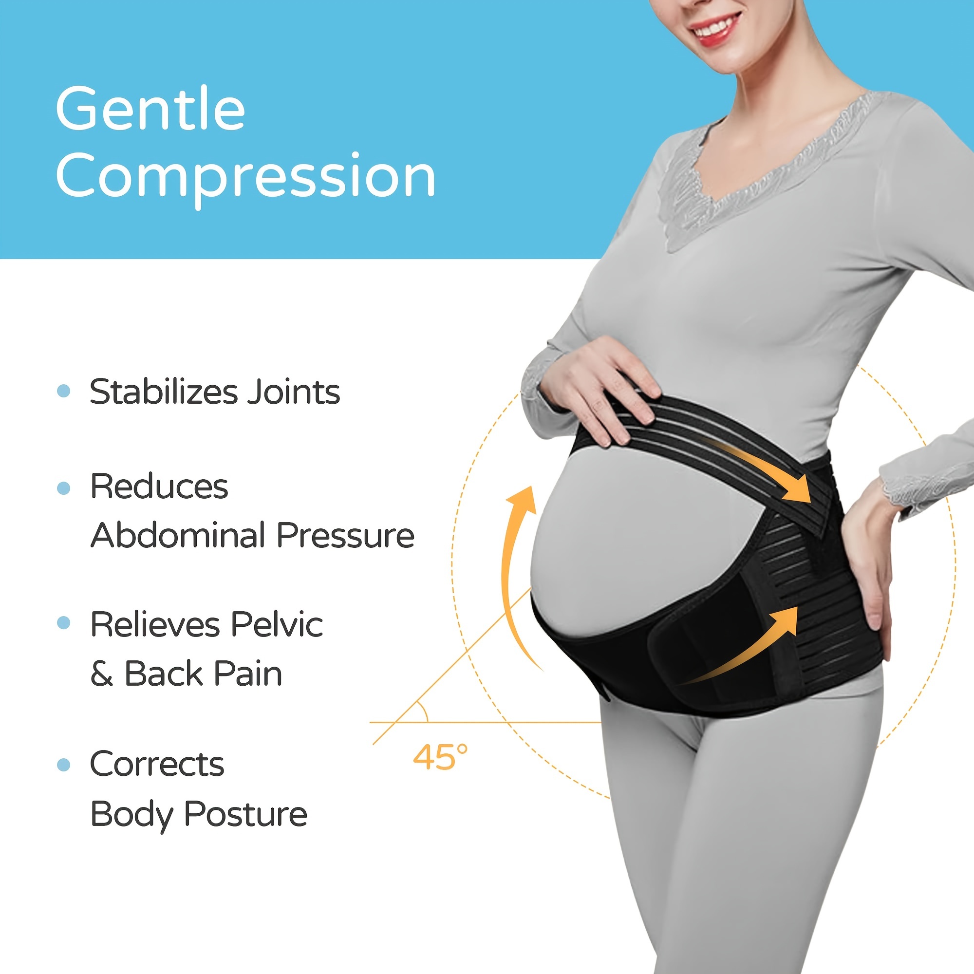 Promotional Steal Maternity Women's Belly Bands, Pregnancy Belly Support  Band for Relieving Back, Pelvic, Hip Pain, Postpartum Use for Abdominal  Contractions,Temu, back support for pregnant women 