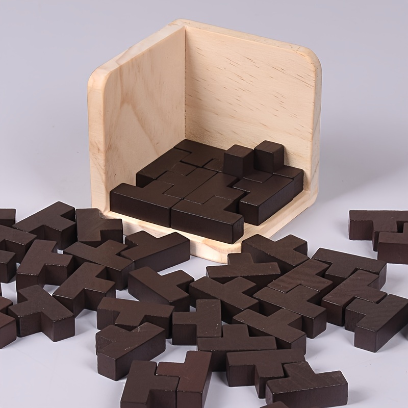 Acheter Puzzle original 3D en bois par Sharp Brain Zone, pièces en forme de  T pour constructeur de compétences de génie, jouet éducatif pour enfants et  adultes, jouets de bureau pour cadeau