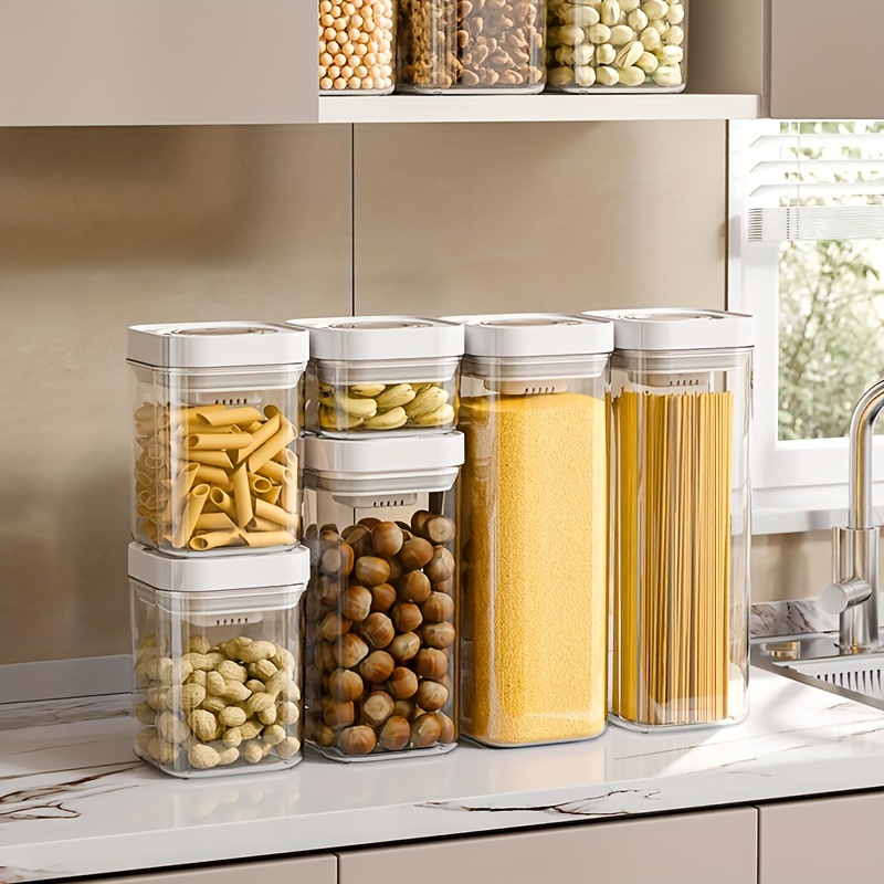 Airtight Cereal Container Clear Food Storage Box Kitchen Pantry