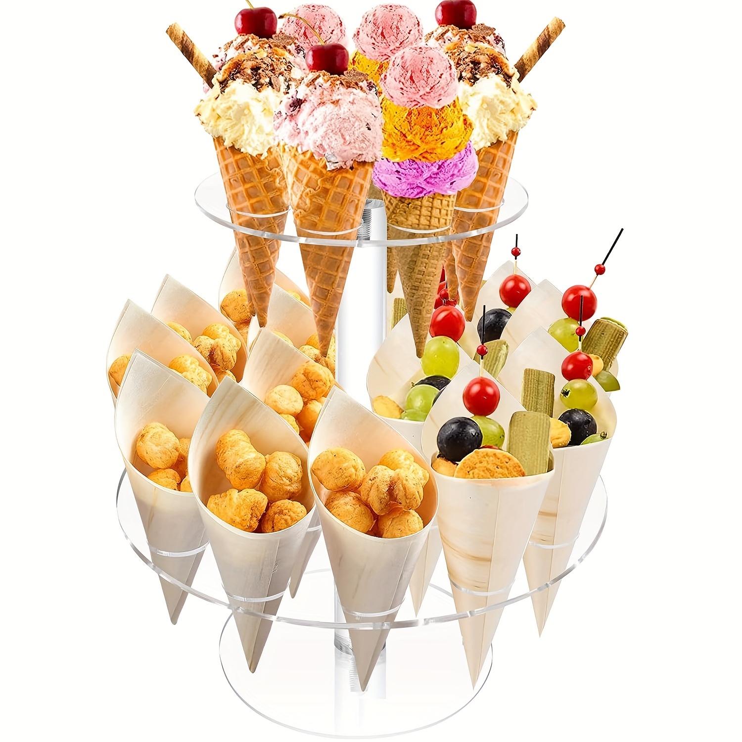 Ice Cream Cone Holder Waffle Cone Display Stand Cone Holder Rack