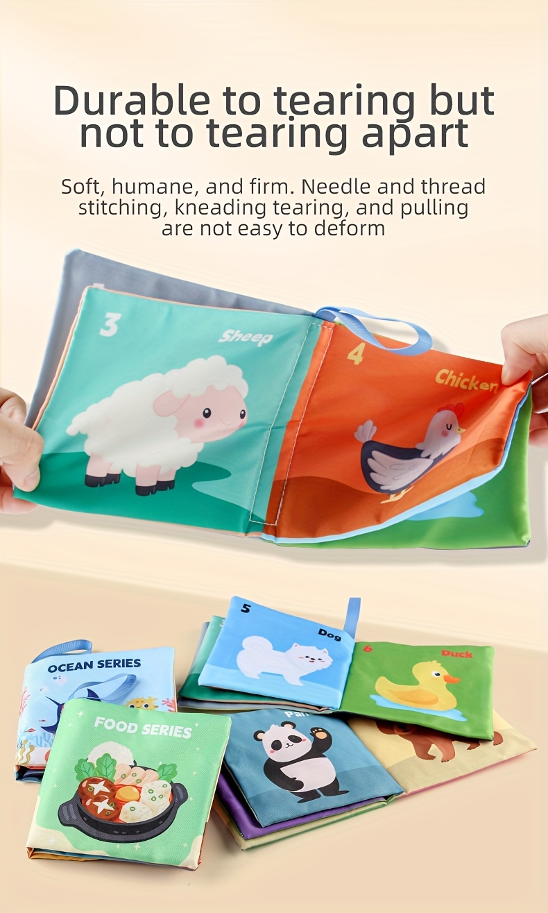 8pcs baby cloth book set baby toys animal cloth book early educational book suitable for holiday gift details 3