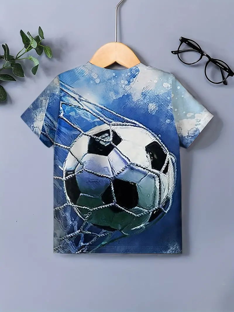 Fußball T Shirt Mit Digitalem 3D Musterdruck Für Kinder - Temu Germany
