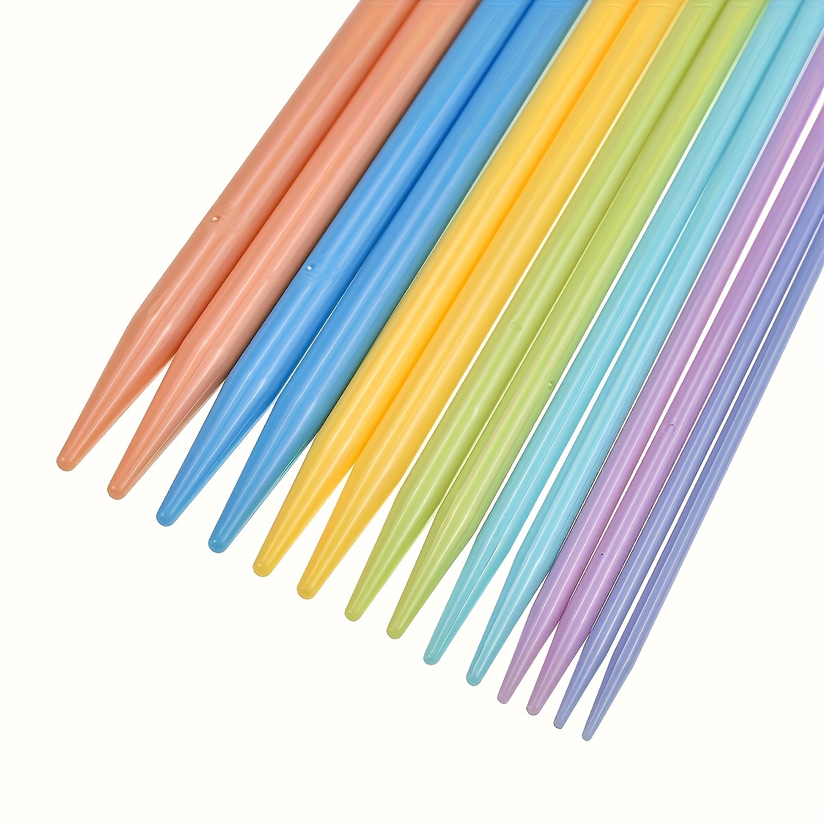 Plastic Knitting Needles Set Long Straight Knitting Needles - Temu