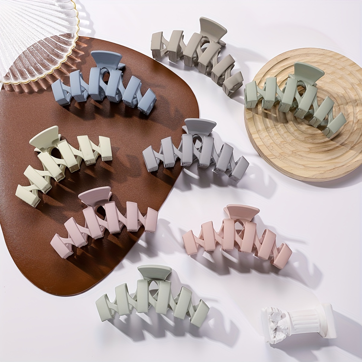 8pcs Creative Hair Claws Strong Clips for Thin and Thick Hair
