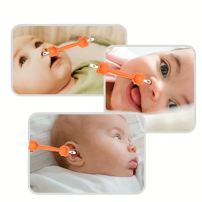 Two Pack 3 in 1 Baby Nose and Ear Gadget, Safe Baby Booger Remover, Nose  Cleaning