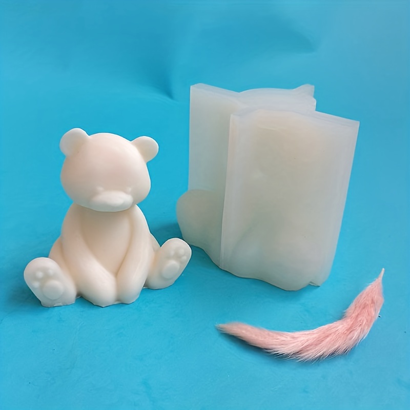 1pc Sitting Bear Candle Mold/Silicone Mold For 3d Teddy Bear