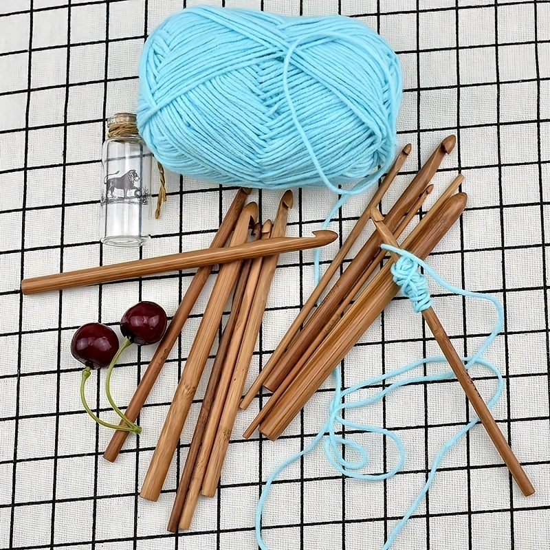 1pcs 3-10mm Bamboo Crochet Hook Set DIY Knitting Needles Handle