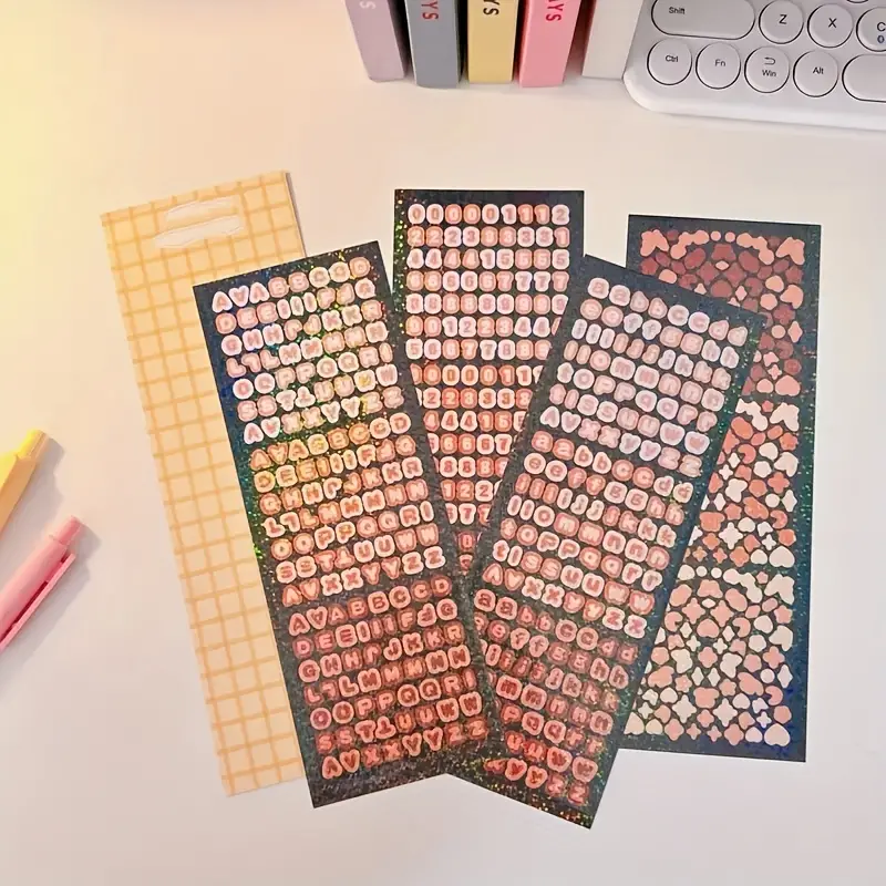 Laser Goo Card Letter Stickers Decorative Aizou Star Small - Temu