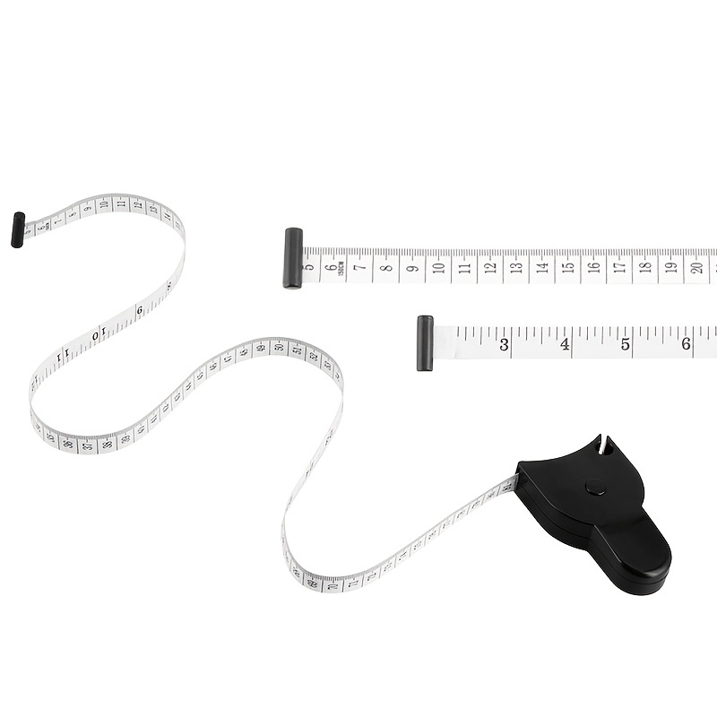 Body Measuring Tape 60 inch, Body Tape Measure, Lock Pin and Push Button  Retract, Body Measurement Tape, Black
