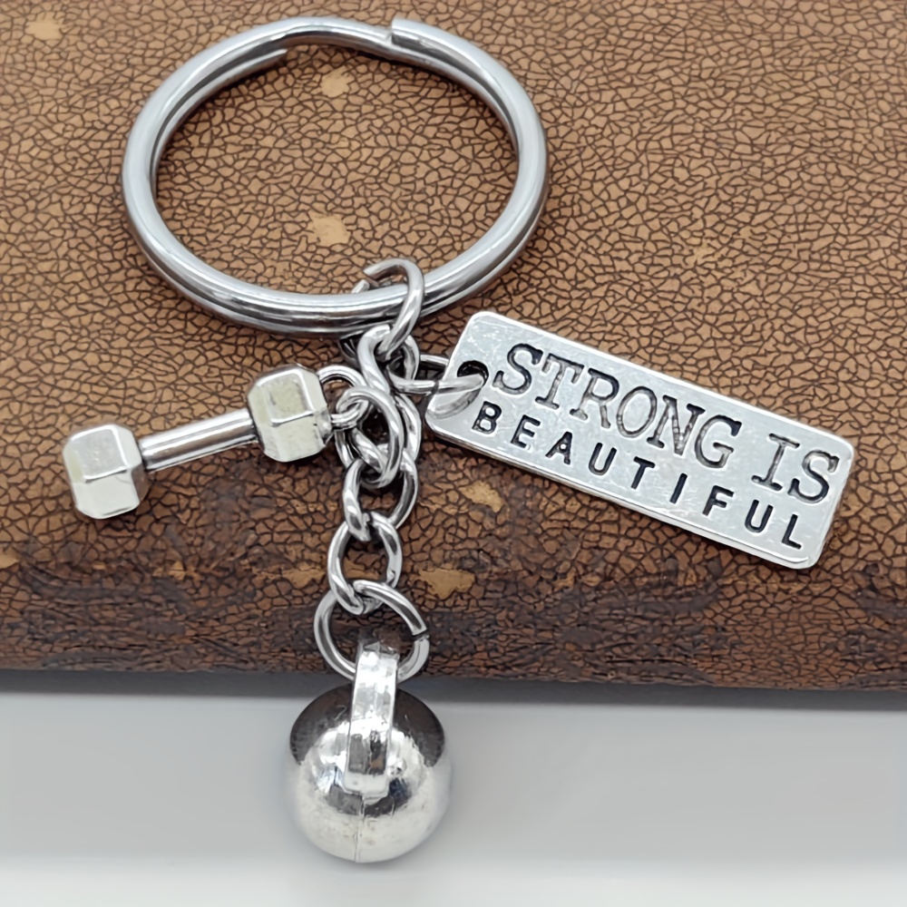 Strong Is Beautiful Keychain - Key Ring for Female Weightlifters - Power  Lifting is Awesome Key Chain - Strong Women Keyring - Key160