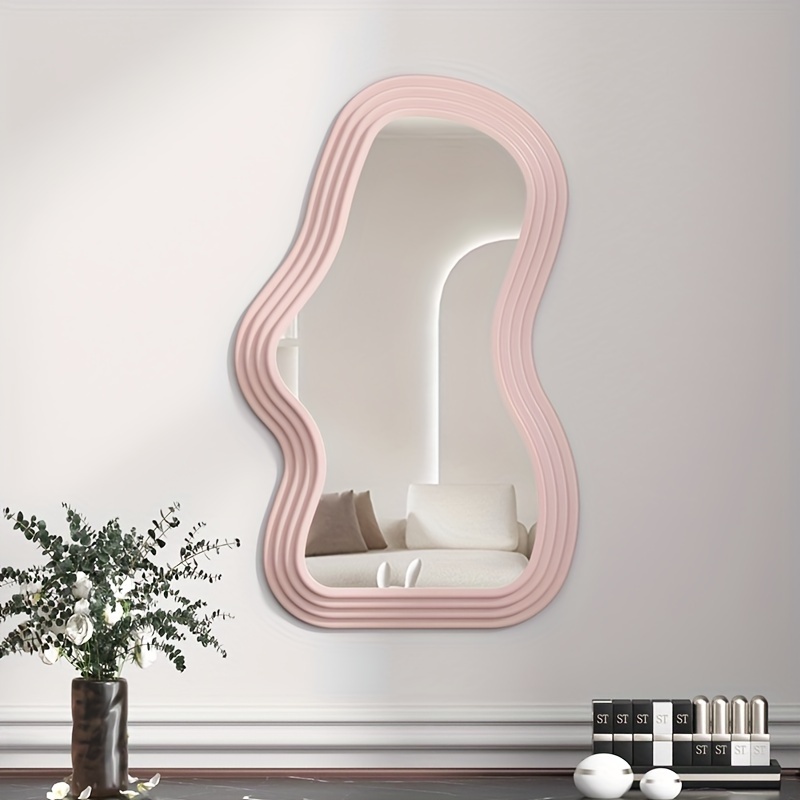 1pc Cloud Shaped Mirror, Wall Hanging Mirror, Irregular Makeup Mirror, Decorative Mirror For Living Room, Bedroom, Bathroom, Home Decor