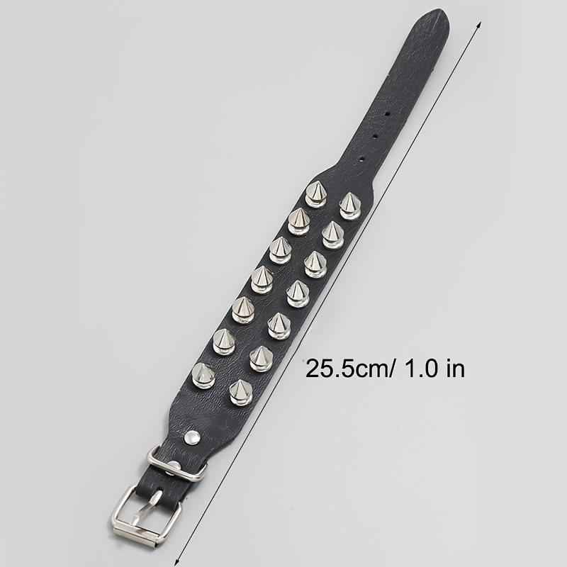 Punk Style Rivets Leather Bracelet