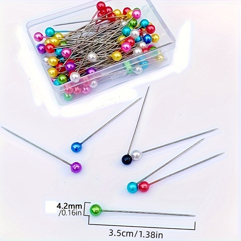 Round Pearl Dressmaking Pins Sewing Pin Box Weddings Corsage - Temu