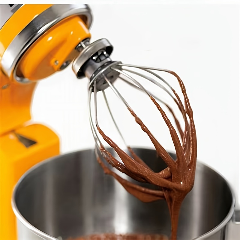 Gvode Stainless Steel 6-Wire Whip Whisk Attachment, Fits for  4.5-5QT Title-Head Stand Mixer, For Kitchenaid Whisk Egg Cream Stirrer,  Flour Cake Whisk: Home & Kitchen