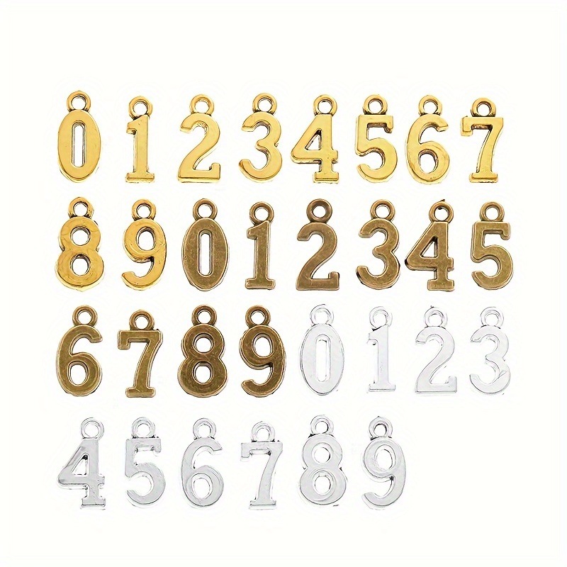 Shop Universe 100Pcs Vintage Antique Alloy 0-9 Figure Number Charms Pendant  Jewelry Findings For Jewelry Making Necklace Bracelet Diy - 100Pcs Vintage  Antique Alloy 0-9 Figure Number Charms Pendant Jewelry Findings For