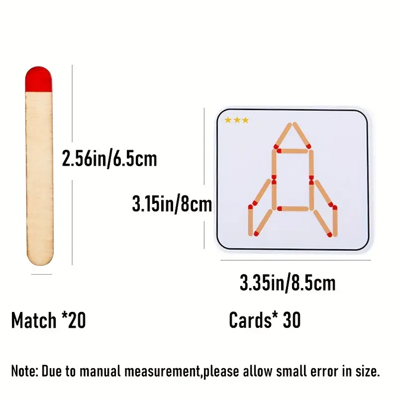 jogo de palitos de fósforo para crianças. jogo de quebra-cabeça