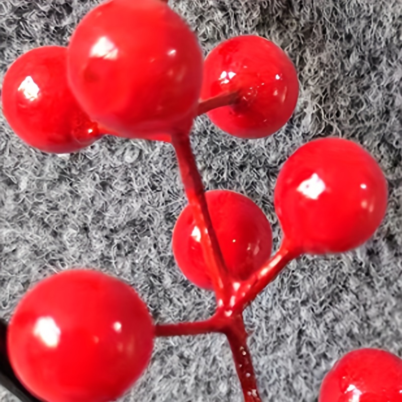 4pcs Christmas Artificial Red Berries Branch, 9.84'' Long Stems Artificial  Olive Leaves With Red Berries Winter Floral Arrangement For Christmas Home