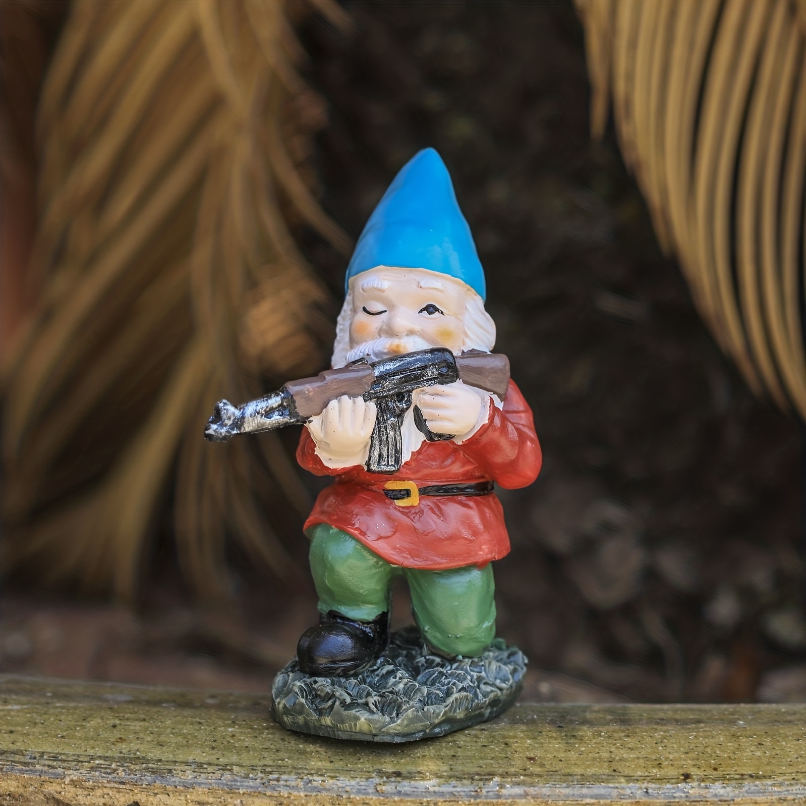 Statue de gnome amusante en résine de décoration de jardin de haute qualité  - nain de