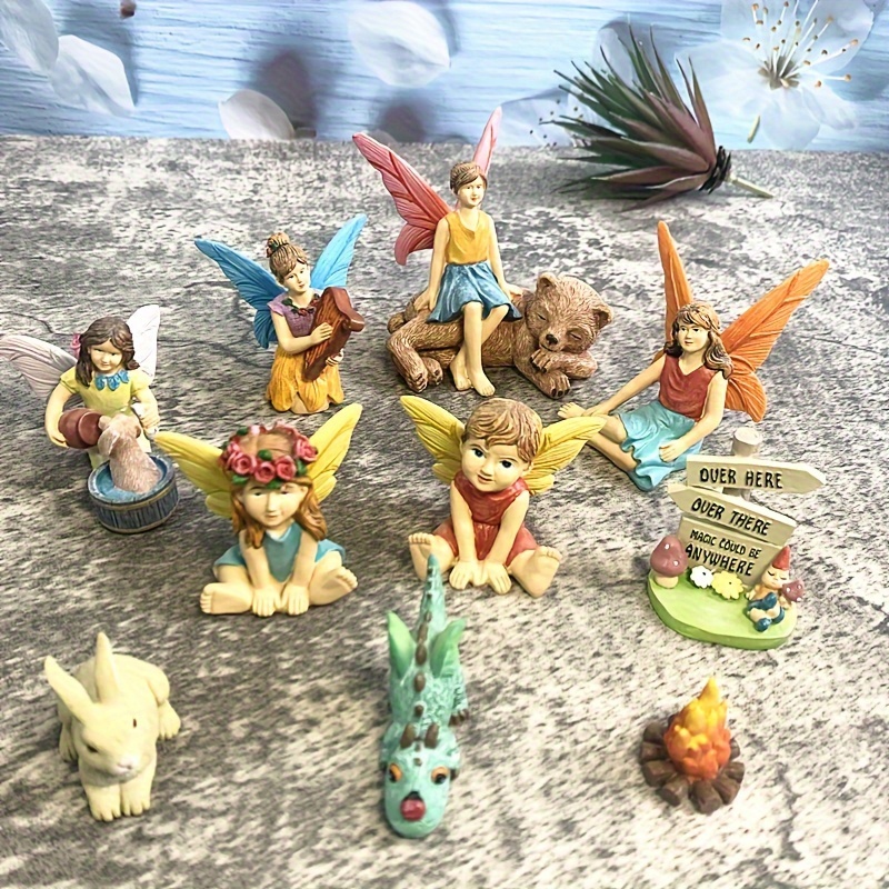 10pcs Accessoires De Figurines D'elfes D'arbres Lumineux