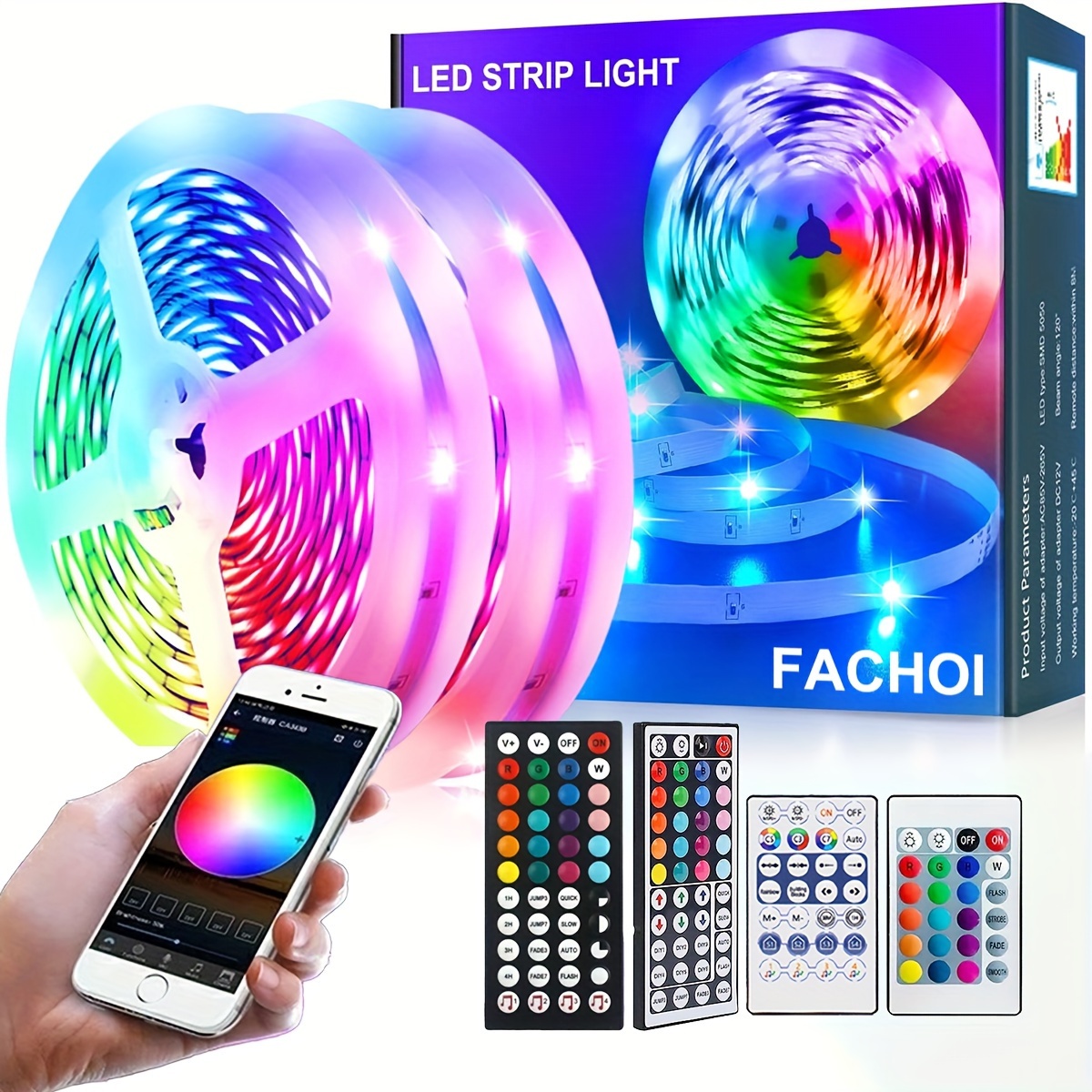 10€97 sur RGB LED 7 couleurs Neon Strip Light Music Télécommande pour voiture  éclairage intérieur - Accessoire téléphonie pour voiture - Achat & prix