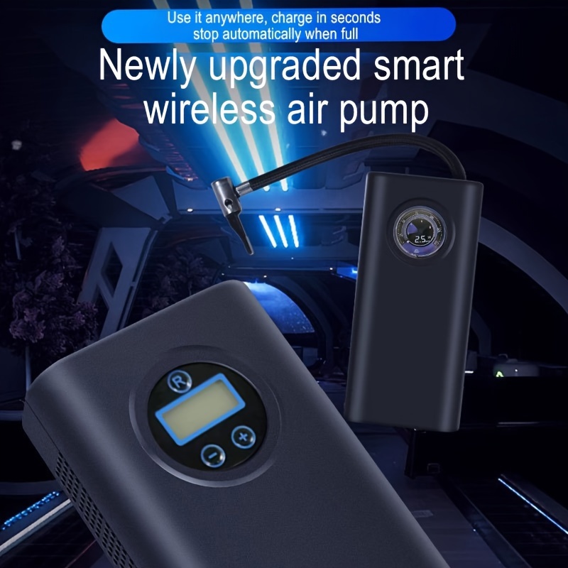 1pc New High-Power Portable Inflator Pump: Air Compressors & Inflators  Portable Tire Inflator Digital Air Compressor