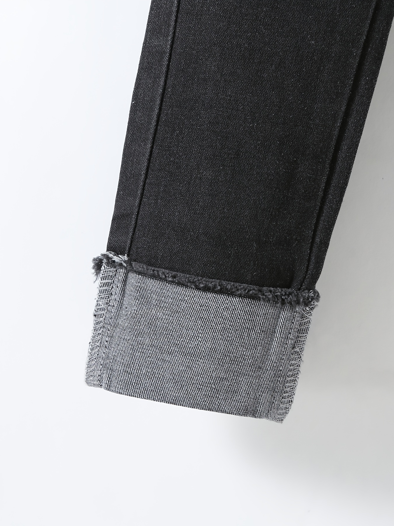 boy's casual solid black denim jeans elastic waist Temu United