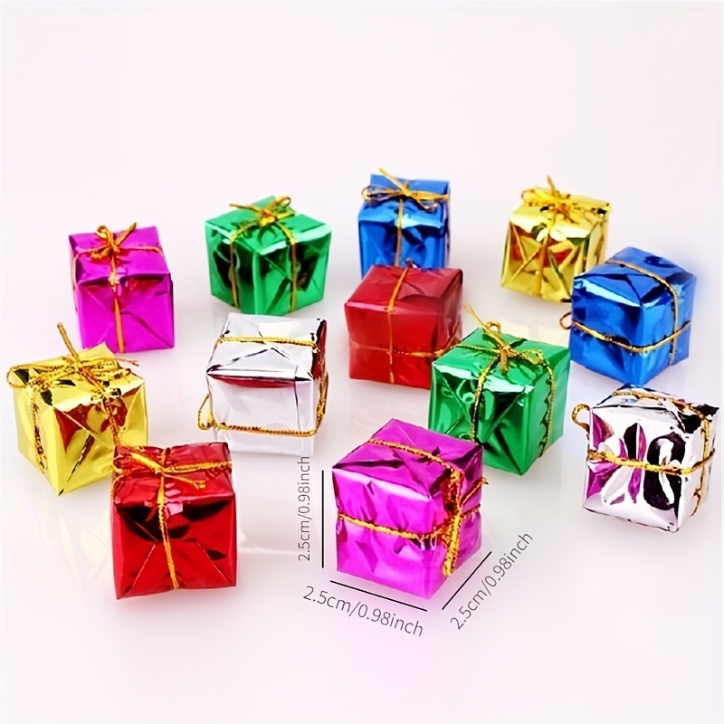 Mini Christmas Ornaments Handwork Gift Box Xmas Tree - Temu