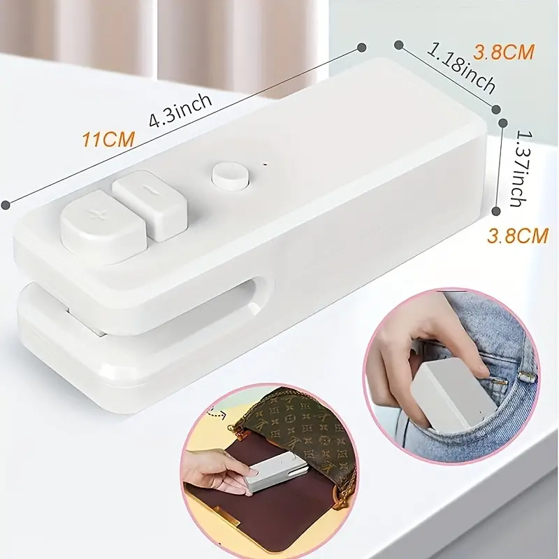 mini household vacuum sealing machine keep snacks fresh portable for on the go details 2