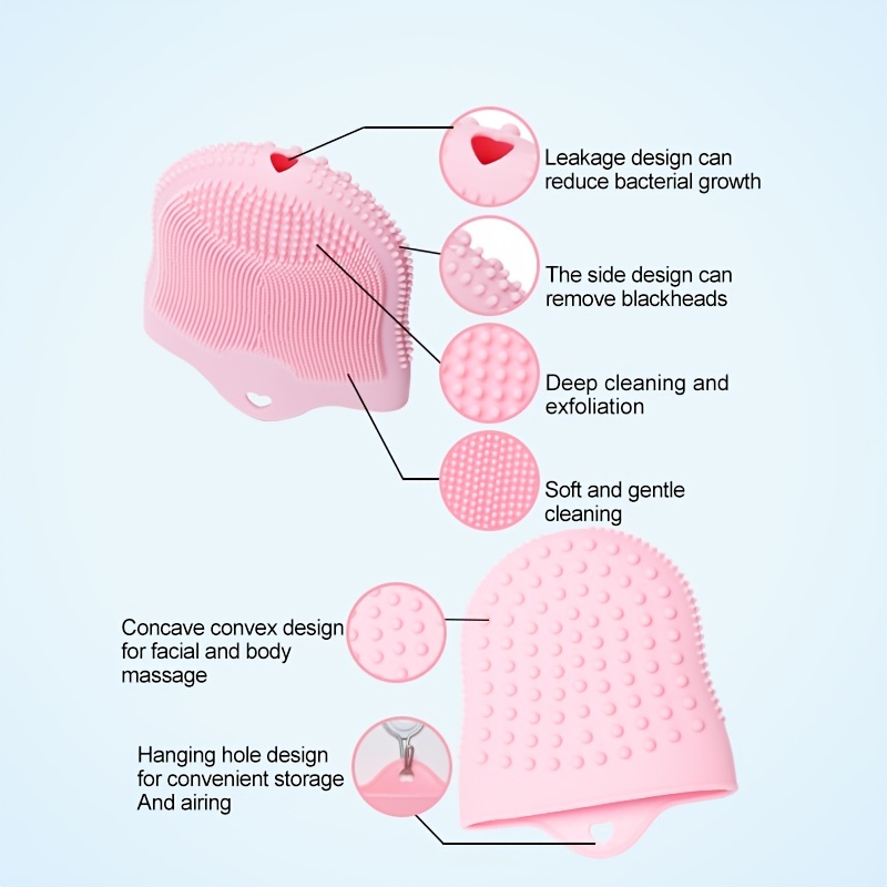 Soft Silicone Face Cleansing Brush Face Exfoliator Blackhead Acne Pore Pad