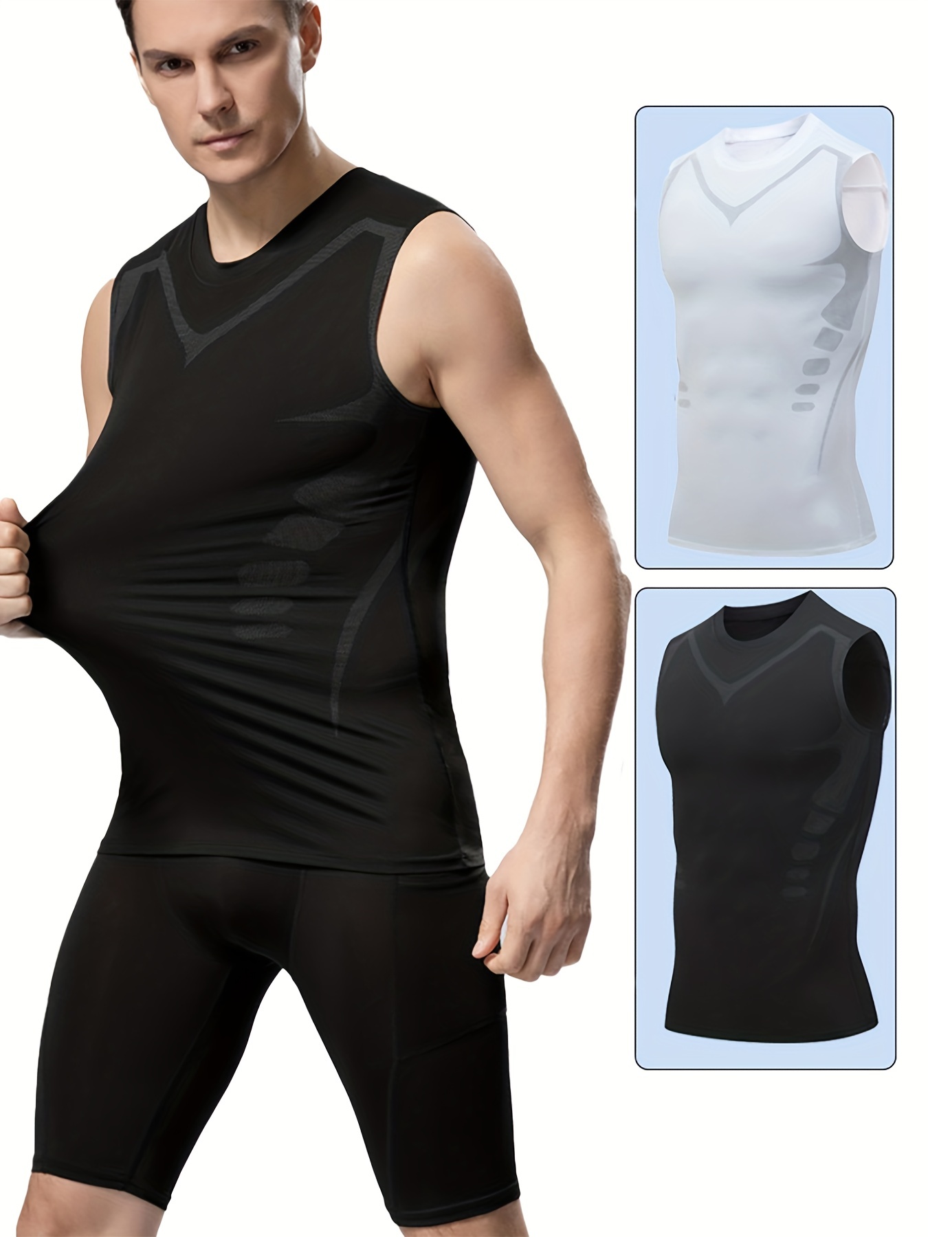 Men's Breathable Tank Top, Sweat Absorbent Fast Drying Active Sleeveless  For Sports Fitness Marathon Running