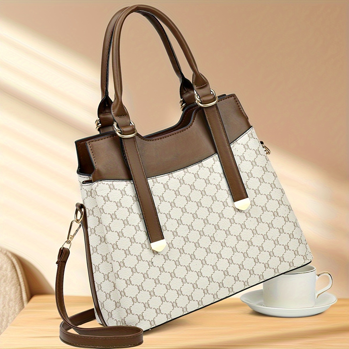 Women's Geometric Pattern Handle Bag Shoulder Bag