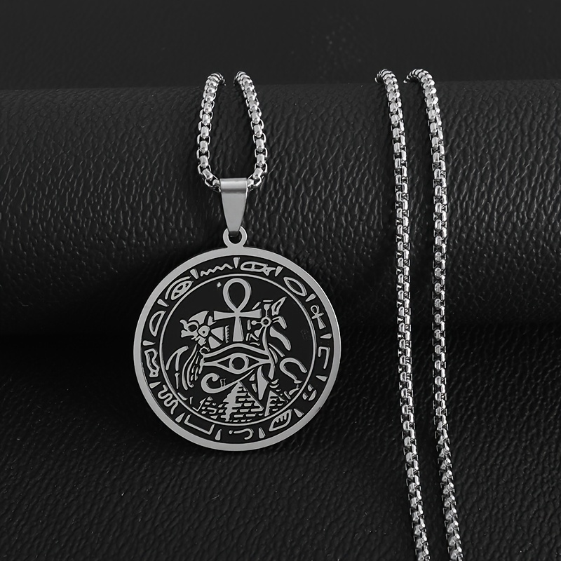 Blowin Eye Of Horus In Star Of David Pendant Necklace - Stainless Steel, Hypoallergenic, Silver Or Gold - View #11