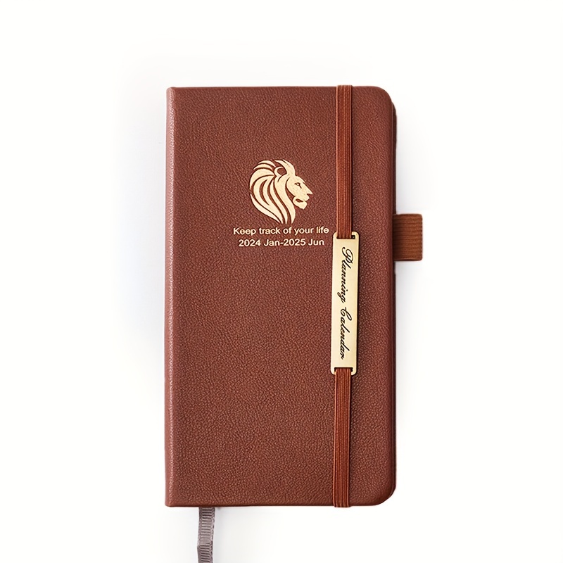 Leather A6 Academic Planner: 2024.1 2025.6 (18 Months) - Temu