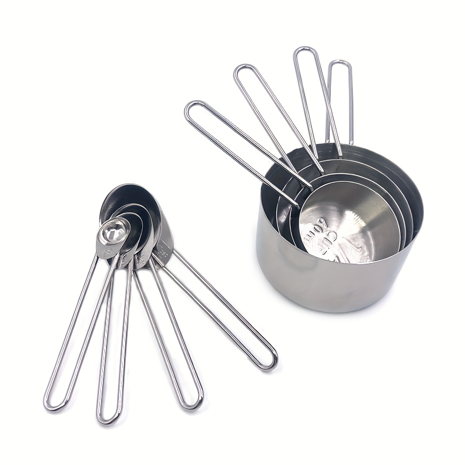 13Pcs Measuring Cups And Magnetic Measuring Spoons Set, Stainless