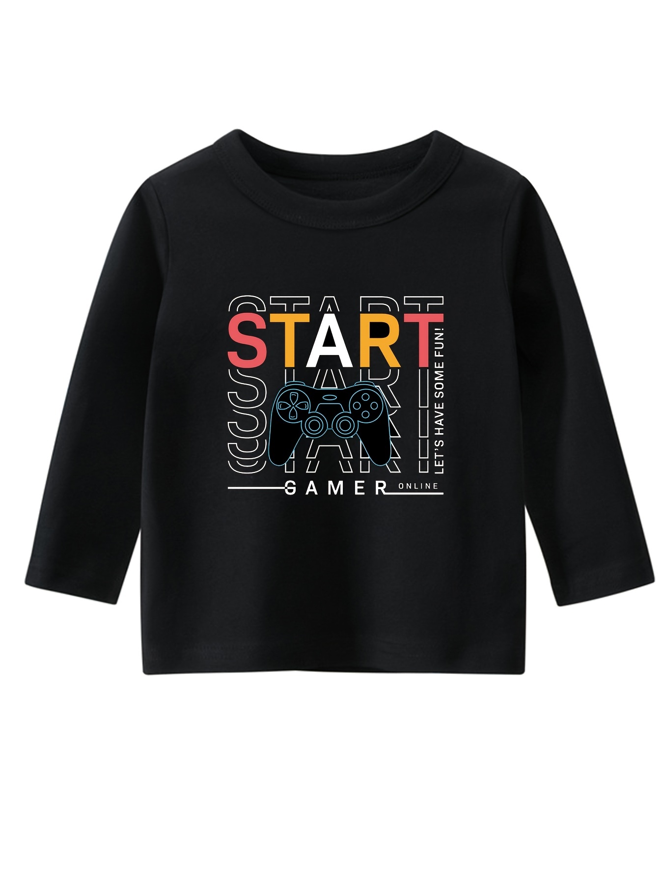 One Step Level Print Boy s Long Sleeve T shirt Kids Casual Temu