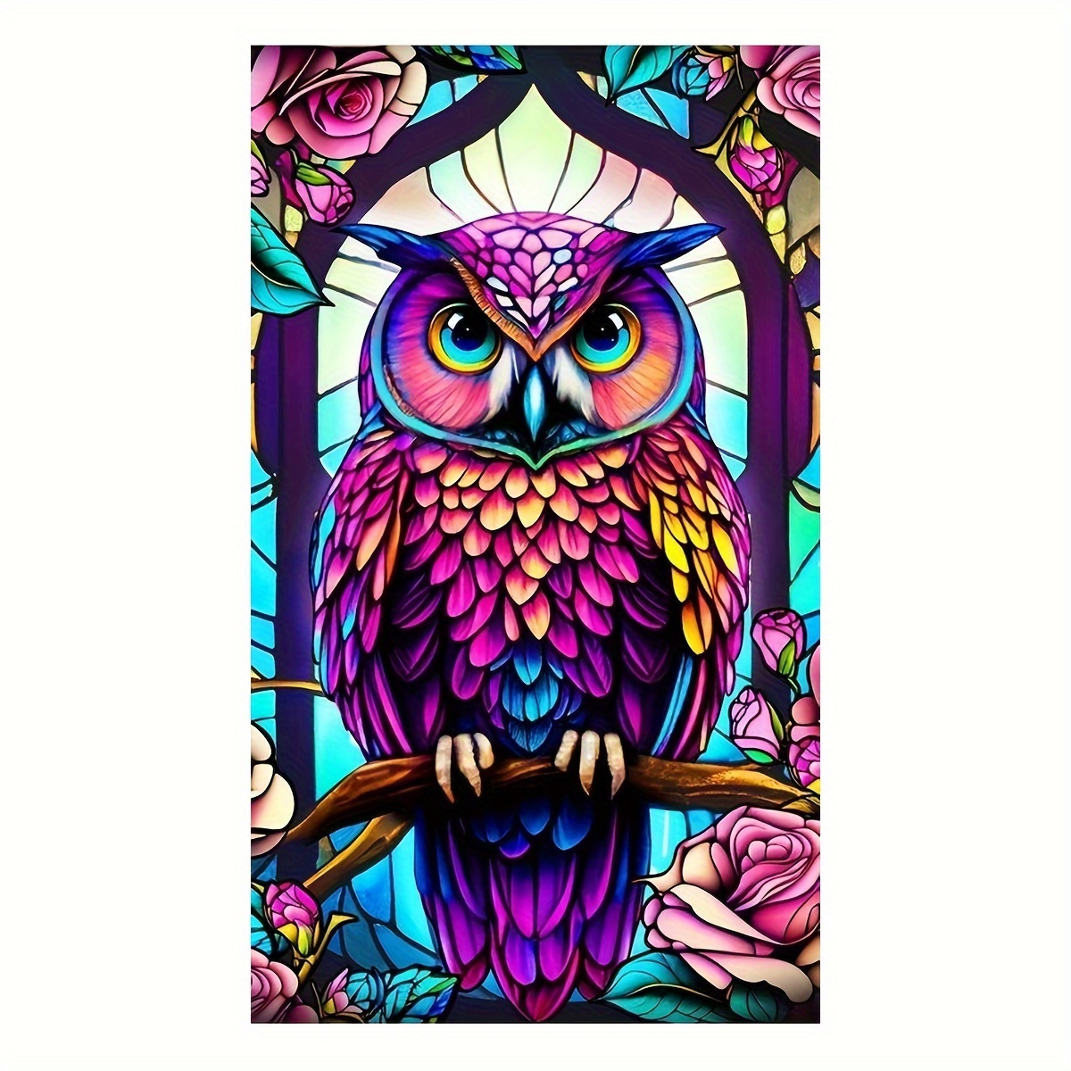 Adult Diamond Painting Kit Animal Owl DIY 5D Diamond Art Kit Full Diamond  Painting With Diamond Oil Cloth Painting Gem Art And Crafts Home Office Wall