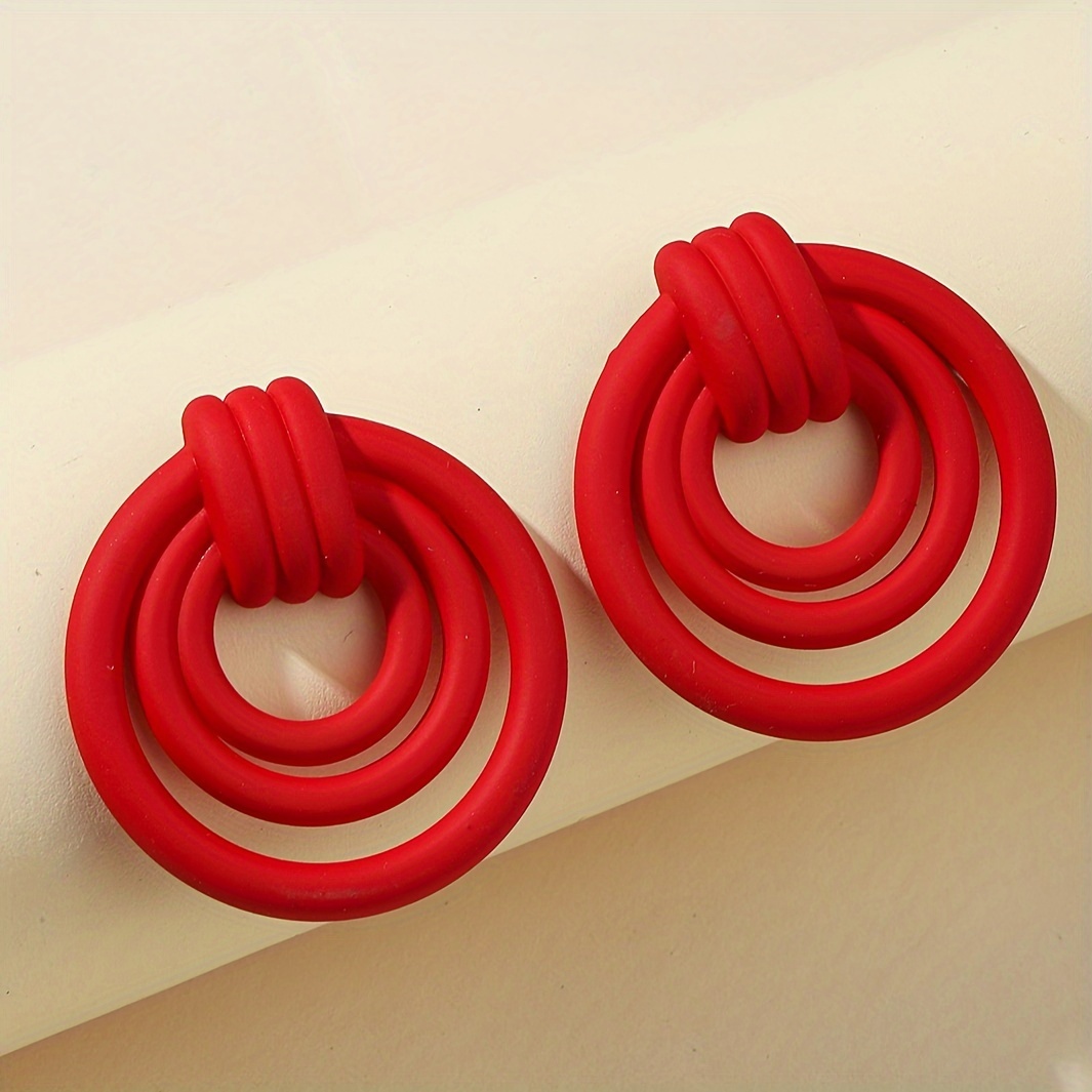 

Red Tying Shaped Ear Jewelry Exaggerated For