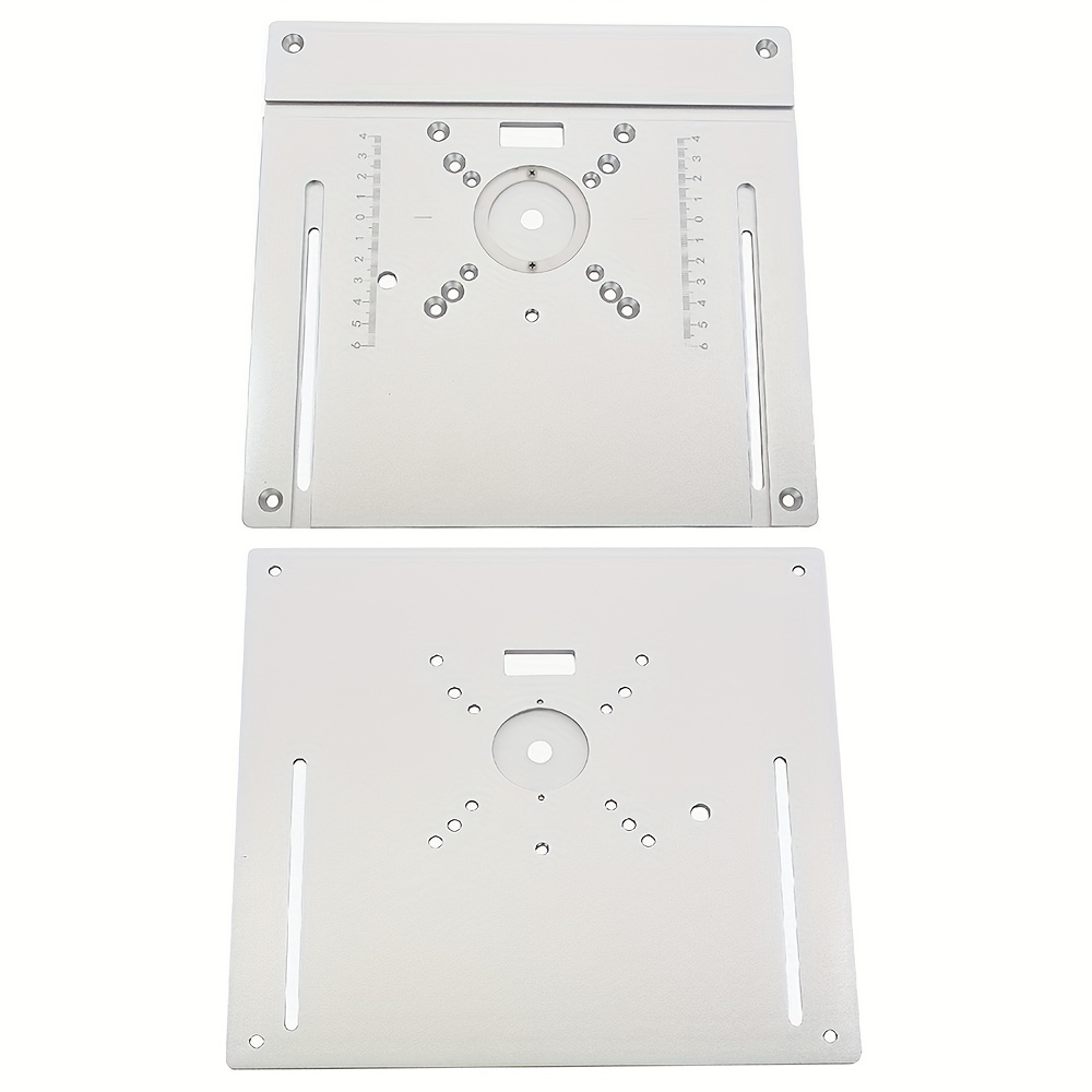 1 Set Aluminium Router Table Insert Plate, Electric Wood Milling Flip Board With Miter Gauge Guide Set, Table Saw Woodworking Workbench
