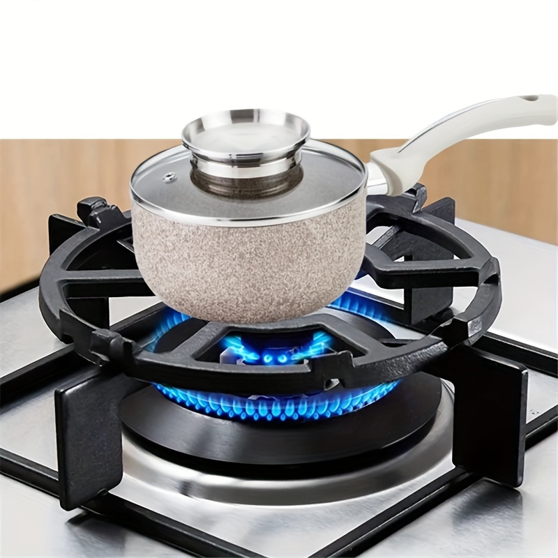 1pc, Stainless Steel Wind Shield, Wok Ring, Gas Burner Grate Suitable For  All Types Of Cooker Pans WOK Milk Pan, Kitchen Accessories