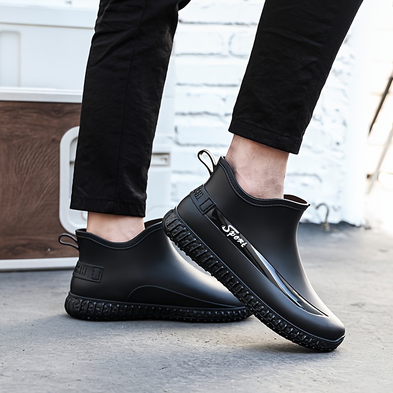 Mens Trendy Rain Boots Non Slip Wear Resistant Waterproof Rain Shoes  Outdoor Working Fishing - Men's Shoes - Temu Canada