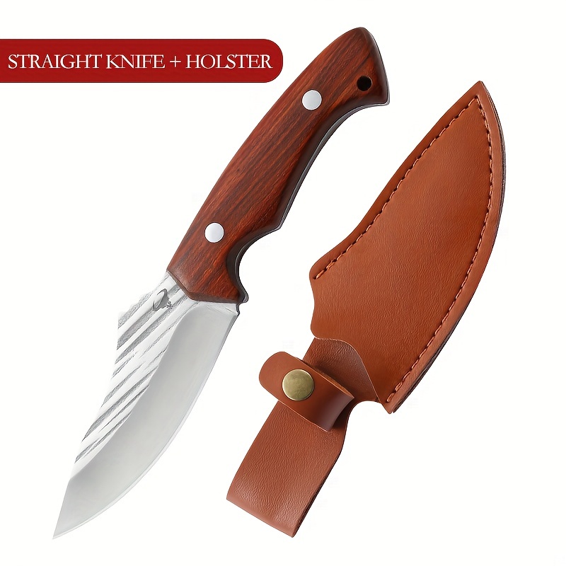 Mongolian Meat Knife With Knife Cover Portable Kitchen Knife - Temu