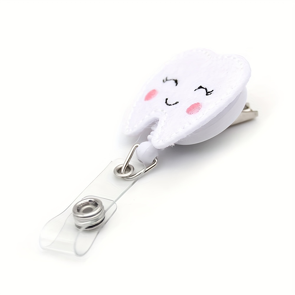 Smiling Tooth Shape Felt Badge Holder Cute Medical - Temu