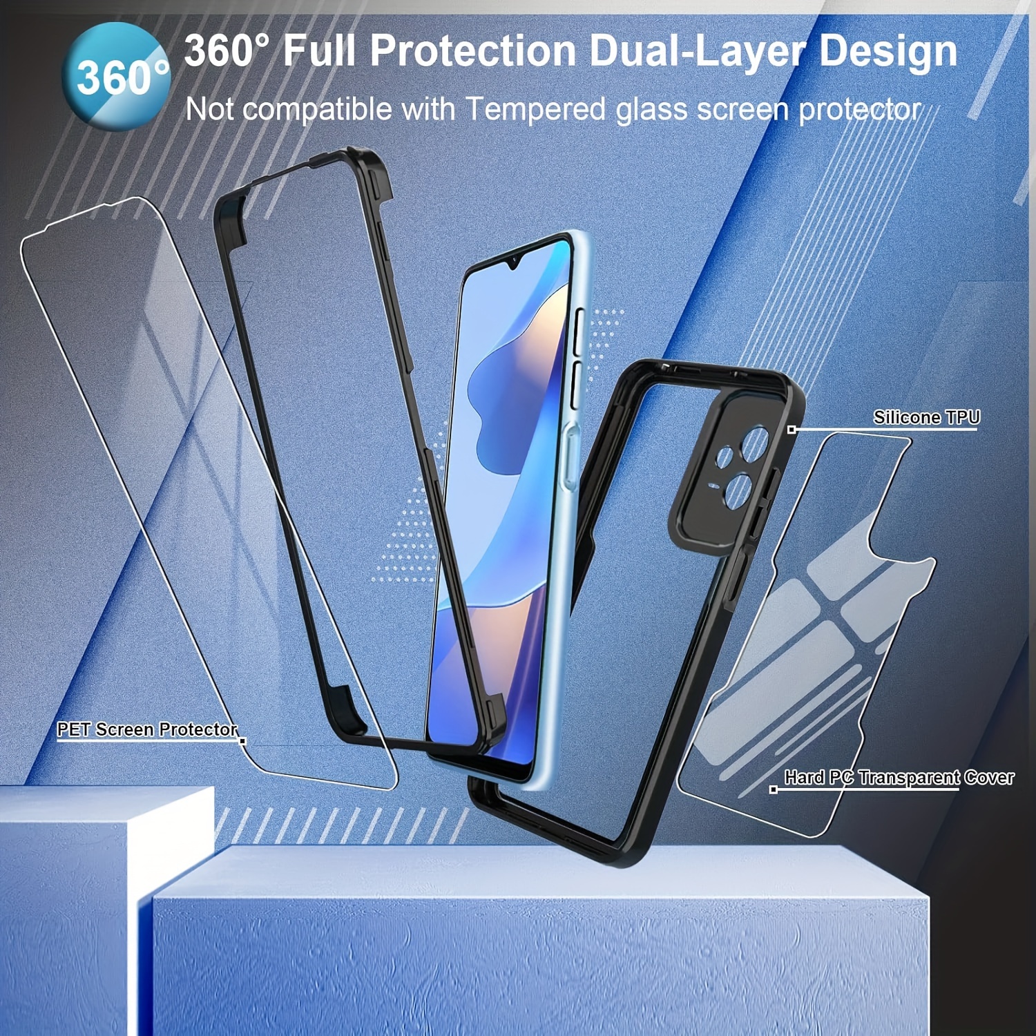 360 Full Cover Case For Xiaomi Redmi Note 11 Pro Plus 5G Screen Protector  Film Protective Shell For Redmi Note 11S 5G Case