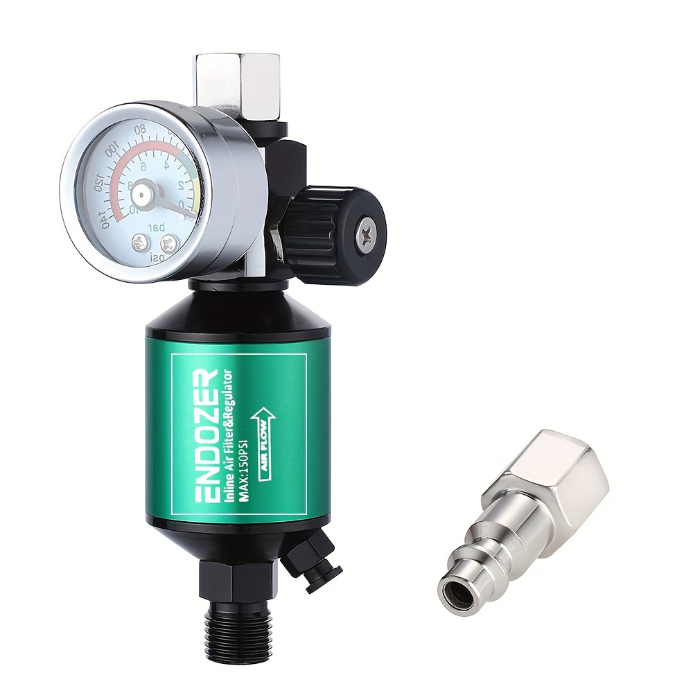 Régulateur de pression d'air de 1 / 4 pouce, compresseur de régulateur de  filtre à air avec valve de contrôle de pression de compresseur d'air