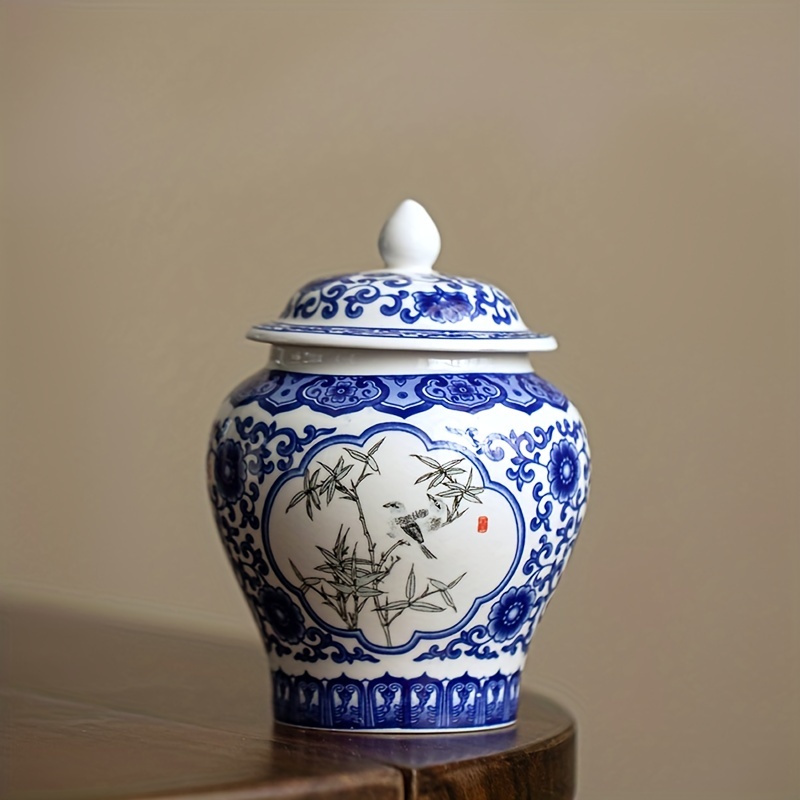 1 Barattolo Tè Antico Blu E Bianco Barattoli Tè In Ceramica - Temu