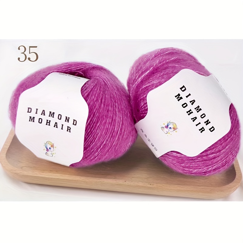 Mohair Yarn Soft Warm Wool Yarn For Diy Crocheting And - Temu