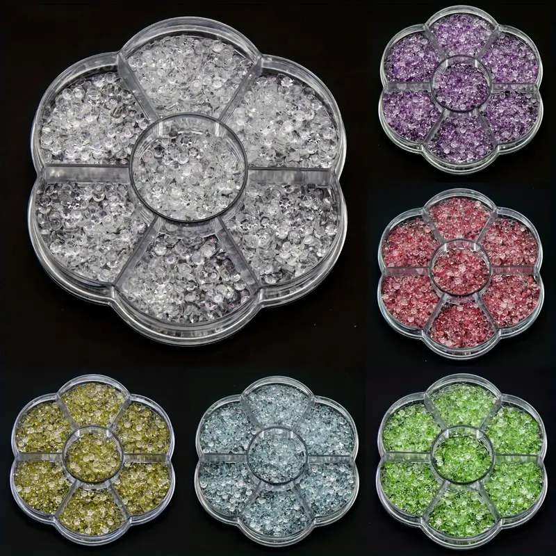 Flat Back Rhinestones Round Crystal Gems Nail Jewels Craft - Temu