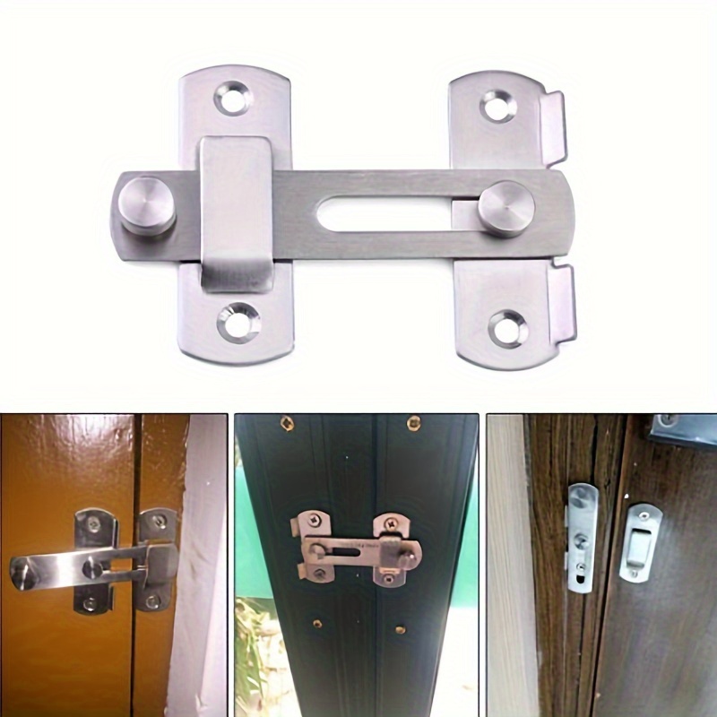 Cerradura de cadena de puerta de acero inoxidable para seguridad de puerta  y hogar, cerradura de puerta de cadena con cerradura deslizante, cerraduras