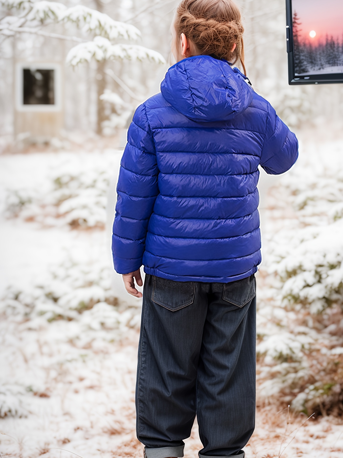 Girls blue winter outlet jacket