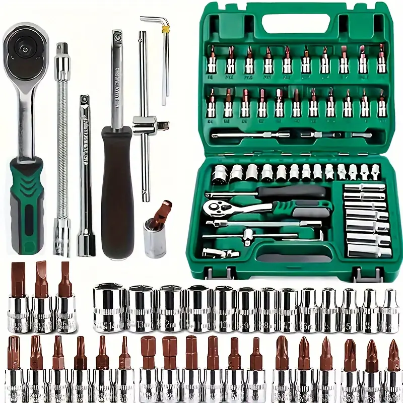 53pcs/set, Auto-Reparatur-Werkzeug-Set, Tragbares Mechaniker-Reparatur- Werkzeug-Ratschenschlüssel - Temu Germany